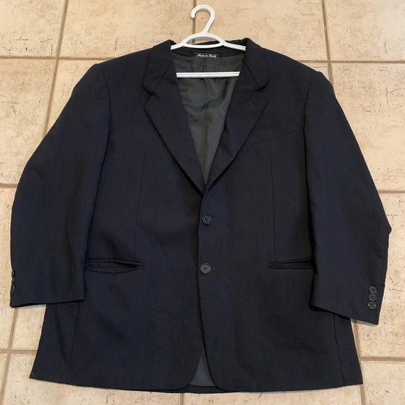 Mani by Giorgio Armani x Harry Rosen Navy Blue Blazer Jacket - Picture 12 of 16